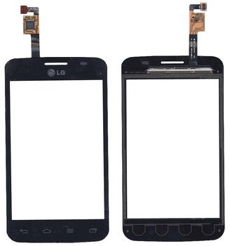 Тачскрин (Сенсорное стекло) для смартфона LG Optimus L4 II Dual E445 черный Тачскрин (Сенсорное стекло) для смартфона LG Optimus L4 II Dual E445 черный