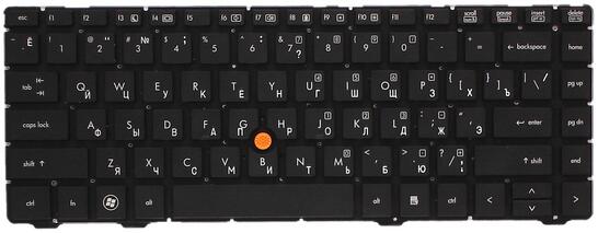 Клавиатура для ноутбука HP Elitebook (8460W) с указателем (Point Stick) Black, (No Frame) RU (горизонтальный энтер) - фото 2