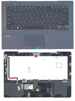 Клавиатура для ноутбука Sony Vaio (VPC-SB) Black, (Black TopCase), RU (for fingerprint reader) Клавиатура для ноутбука Sony Vaio (VPC-SB) Black, (Black TopCase), RU (for fingerprint reader)