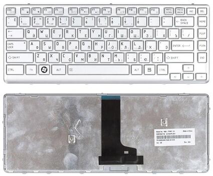Клавиатура для ноутбука Toshiba Satellite (T230, T230D, T235, T235D) Silver, (Silver Frame) RU