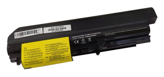Аккумуляторная батарея для ноутбука Lenovo 42T5262 ThinkPad R61 10.8V Black 5200mAh OEM Аккумуляторная батарея для ноутбука Lenovo 42T5262 ThinkPad R61 10.8V Black 5200mAh OEM