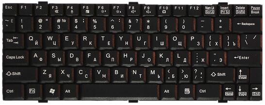 Клавиатура для ноутбука Fujitsu LifeBook (P5020, P5020D, P5010, P5010D) Black, RU - фото 7