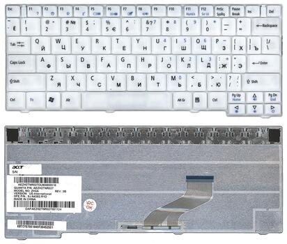 Клавиатура для ноутбука Acer TravelMate (3000, 3010, 3020, 3030, 3040) White, RU