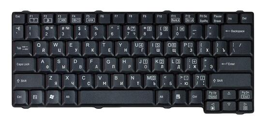 Клавиатура для ноутбука Acer TravelMate 200, 210, 220, 230, 240, 250, 260, 520, 730, 740 Black, RU - фото 7