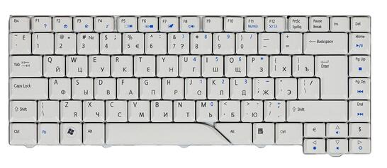 Клавиатура для ноутбука Acer Aspire 4710, 4520, 5315, 5520, 5710, 5710G, 5710Z, 5710ZG, 5720, 5920 White RU - фото 7