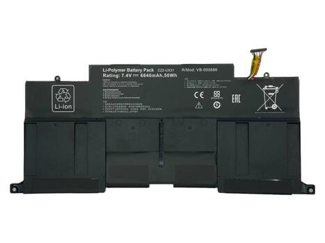 Усиленная аккумуляторная батарея для ноутбука Asus C22-UX31 UX31A 7.4V Black 6840mAh Orig Усиленная аккумуляторная батарея для ноутбука Asus C22-UX31 UX31A 7.4V Black 6840mAh Orig - фото 2