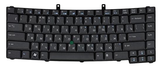Клавиатура для ноутбука Acer TravelMate 6410, 6452, 6460, 6490, 6492, 6493, 6552, 6592 с указателем (Point Stick) Black, RU - фото 2