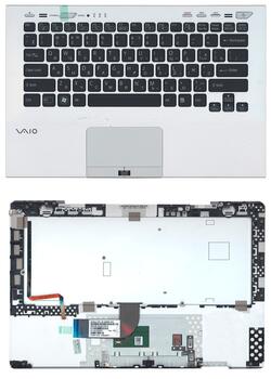 Клавиатура для ноутбука Sony Vaio (VPC-SB) Black, (Silver TopCase), RU (for fingerprint reader) Клавиатура для ноутбука Sony Vaio (VPC-SB) Black, (Silver TopCase), RU (for fingerprint reader)