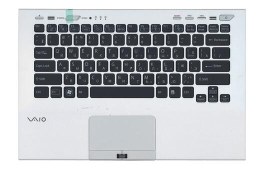 Клавиатура для ноутбука Sony Vaio (VPC-SB) Black, (Silver TopCase), RU (for fingerprint reader) Клавиатура для ноутбука Sony Vaio (VPC-SB) Black, (Silver TopCase), RU (for fingerprint reader) - фото 2