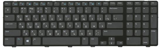 Клавиатура для ноутбука Dell Inspiron (3721, 5721, 3737, 5737) Black, (Black Frame), RU - фото 7