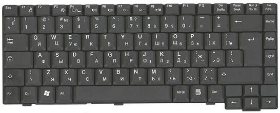 Клавиатура для ноутбука Fujitsu Amilo (M6450, M6450G) Black, RU (вертикальный энтер) - фото 7