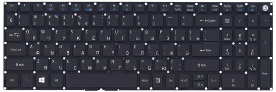 Клавиатура для ноутбука Acer Aspire E5-522, E5-522G, V3-574G, E5-573, E5-573G, E5-573T, E5-573T, E5-532G, E5-722, E5-772, F5-571, F5-571G, F5-572, F5-572G, VN7-792G, V17 Nitro, Packard Bell EasyNote TE69BH  Black, (No Frame) RU Клавиатура для ноутбука Acer Aspire E5-522, E5-522G, V3-574G, E5-573, E5-573G, E5-573T, E5-573T, E5-532G, E5-722, E5-772, F5-571, F5-571G, F5-572, F5-572G, VN7-792G, V17 Nitro, Packard Bell EasyNote TE69BH  Black, (No Frame) RU - фото 2