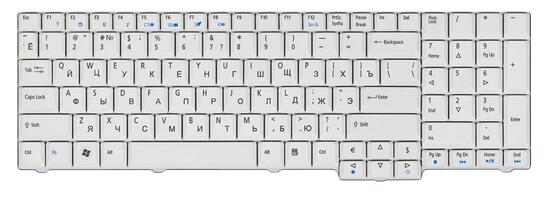 Клавиатура для ноутбука Acer Aspire (7000, 9300, 9400) White RU - фото 2