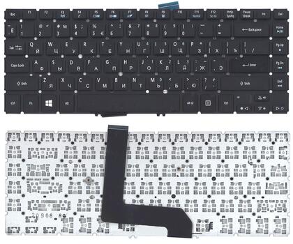 Клавиатура для ноутбука Acer Aspire M5-481T, M5-481TG, M5-481PT  с подсветкой (Light), Black, (No Frame) RU - фото 6