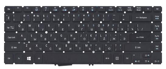 Клавиатура для ноутбука Acer Aspire M5-481T, M5-481TG, M5-481PT  с подсветкой (Light), Black, (No Frame) RU - фото 7