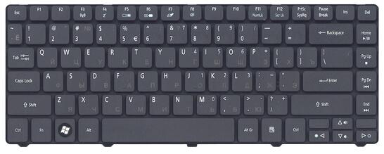 Клавиатура для ноутбука Acer Timeline (3410, 4741, 3810) Black, Mat, RU Клавиатура для ноутбука Acer Timeline (3410, 4741, 3810) Black, Mat, RU - фото 2