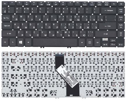 Клавиатура для ноутбука Acer Aspire M3-481, V5-431, V5-471, V5-472, V5-473 Black, (No Frame) RU - фото 6