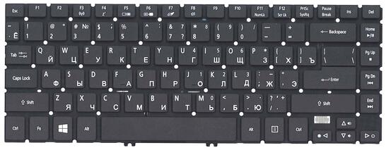 Клавиатура для ноутбука Acer Aspire M3-481, V5-431, V5-471, V5-472, V5-473 Black, (No Frame) RU - фото 7
