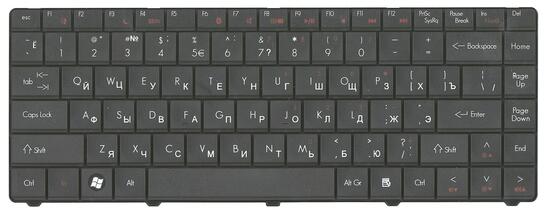 Клавиатура для ноутбука Acer eMachines D725, Packpard Bell Eastynote NJ31, NJ32, NJ65, NJ66 Black, длинный шлейф (Long Trail), RU (версия Packpard Bell) - фото 2