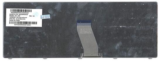 Клавиатура для ноутбука Acer eMachines D725, Packpard Bell Eastynote NJ31, NJ32, NJ65, NJ66 Black, длинный шлейф (Long Trail), RU (версия Packpard Bell) - фото 3