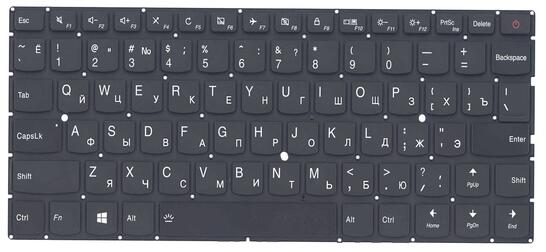 Клавиатура для ноутбука Lenovo Ideapad (710S) с подсветкой (Light) Black, (No Frame) RU - фото 2