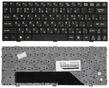 Клавиатура для ноутбука MSI (U160, U135) Black, (Black Frame), RU Клавиатура для ноутбука MSI (U160, U135) Black, (Black Frame), RU