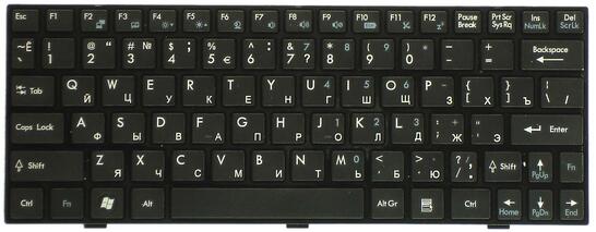 Клавиатура для ноутбука MSI (U160, U135) Black, (Black Frame), RU Клавиатура для ноутбука MSI (U160, U135) Black, (Black Frame), RU - фото 2