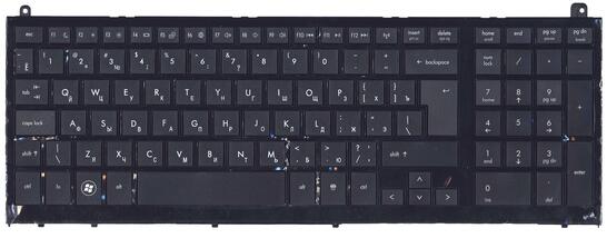 Клавиатура для ноутбука HP ProBook (4520S, 4525S) Black, (No Frame) RU (горизонтальный энтер) Клавиатура для ноутбука HP ProBook (4520S, 4525S) Black, (No Frame) RU (горизонтальный энтер) - фото 2