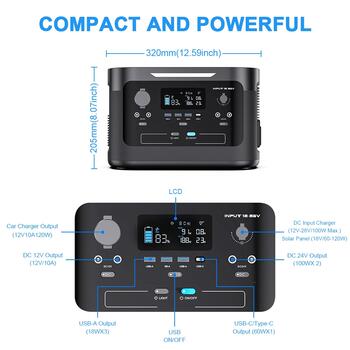 Зарядная станция 1000 Вт LNTNE ES-1000B, 249600 mAh, 933 Wh - фото 5