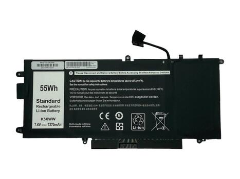Аккумуляторная батарея для ноутбука Dell K5XWW Latitude 12 5289 7.6V Black 7270mAh OEM - фото 6