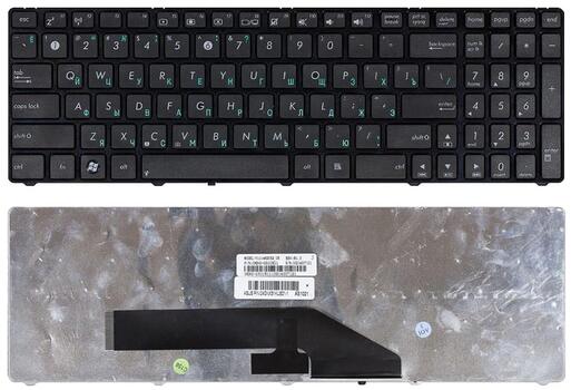 Клавиатура для ноутбука Asus (K50, K60, K70) Black, (Black Frame) RU Клавиатура для ноутбука Asus (K50, K60, K70) Black, (Black Frame) RU