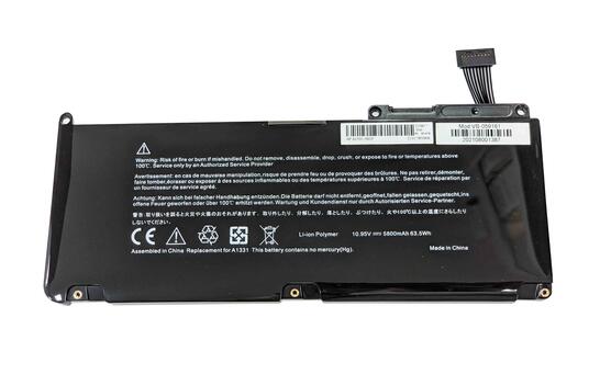 Аккумуляторная батарея для ноутбука Apple A1331 MacBook 13&quot; 10.95V Black 5800mAh OEM - фото 6