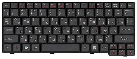 Клавиатура для ноутбука Acer Gateway LT10, LT1000, LT1005, LT1005U, LT2003C, LT20, LT2000, LT2044u Black, RU - фото 2