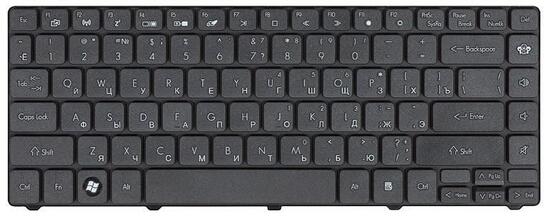 Клавиатура для ноутбука Acer Gateway NV49C, NV49 Black, RU - фото 7