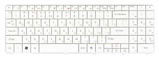 Клавиатура для ноутбука Gateway (NV52) White, RU - фото 7