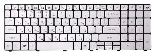 Клавиатура для ноутбука Acer Packard Bell (TM81, TM82, TM86, TM87, TM89, TM94) Silver, (No Frame) RU - фото 2