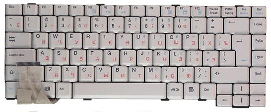 Клавиатура для ноутбука Acer Packard Bell (7521, 6020, 6021) White, RU - фото 2