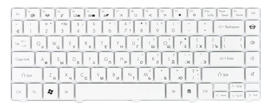 Клавиатура для ноутбука Packard Bell EasyNote NM85, NM87 Acer Aspire 3410, 3810, 3820, 4230, 4240, 4250, 4410, 4530, 4540, 4551, 4553, 4560, 4625, 4736, 4740, 4741, 4810, 4820.  eMachines D440, D442, D528, D640, D730 White, RU - фото 2
