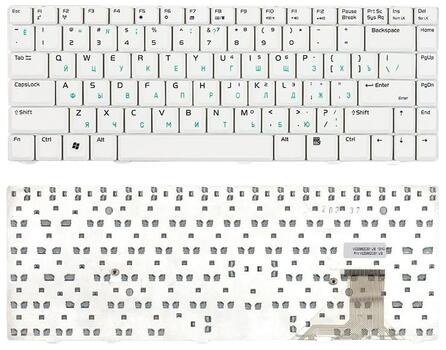 Клавиатура для ноутбука Asus (W3, W3J, A8, F8, N80) White, RU