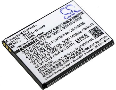 Аккумуляторная батарея для смартфона Highscreen CS-HAF100SL Zera F 3.7V Black 1600mAh 5.92Wh Аккумуляторная батарея для смартфона Highscreen CS-HAF100SL Zera F 3.7V Black 1600mAh 5.92Wh