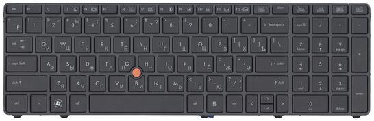 Клавиатура для ноутбука HP Elitebook (8760W) с указателем (Point Stick), Black, (Black Frame) RU - фото 2