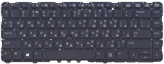 Клавиатура для ноутбука HP Elitebook (840) с указателем (Point Stick), Black, (No Frame) RU - фото 2
