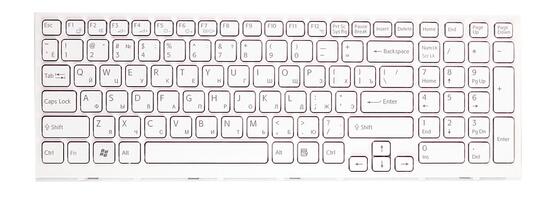 Клавиатура для ноутбука Sony Vaio (VPC-EL) White, (White Frame), RU Клавиатура для ноутбука Sony Vaio (VPC-EL) White, (White Frame), RU - фото 2