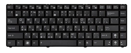 Клавиатура для ноутбука Asus U20, U20A, UL20, UL20A, UL20FT, Eee PC 1201, 1201HA, 1201K, 1201N, 1201NL, 1201T с подсветкой (Light), Black, (Black Frame) RU - фото 3