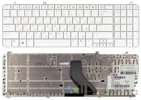 Клавиатура для ноутбука HP Pavilion DV6-1000 DV6-2000 White, RU Клавиатура для ноутбука HP Pavilion DV6-1000 DV6-2000 White, RU