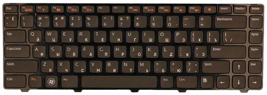 Клавиатура для ноутбука Dell Vostro 1440, 1450, 1540, 1550, 3450, 3550, V131, Inspiron 14R, 7520, N4050, N4110, M5040, M5050, N5040, N5050, XPS 15 (L501x, L502x) Black, (Black Frame) RU Клавиатура для ноутбука Dell Vostro 1440, 1450, 1540, 1550, 3450, 3550, V131, Inspiron 14R, 7520, N4050, N4110, M5040, M5050, N5040, N5050, XPS 15 (L501x, L502x) Black, (Black Frame) RU - фото 2