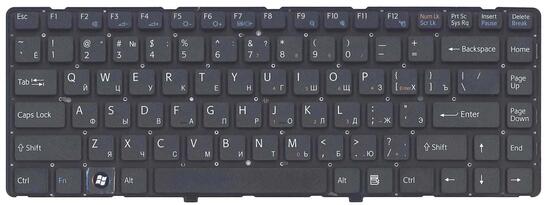 Клавиатура для ноутбука Sony Vaio (VPC-EA) Black, (No Frame) RU - фото 2