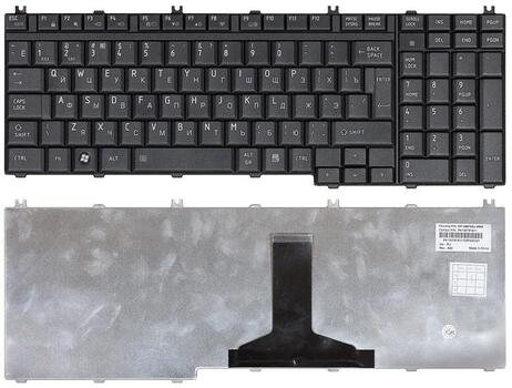 Клавиатура Toshiba Satellite (A500, A505, L350, L355, L500, L505, L550, F501, P200, P300, P500, P505, X200, Qosmio F50, G50, X300, X305, X500, X505) Black, Mat, RU (вертикальный энтер) - фото 6