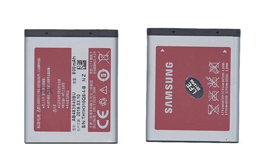 Аккумуляторная батарея для смартфона Samsung AB483640BE GT-C3050 3.7V Silver 800mAh 3.26Wh