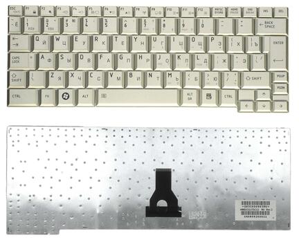 Клавиатура Toshiba Portege (R500, R502, R501, R510, R600, R601, A600 ,A602, A603, R603, A605)  Silver, RU (вертикальный энтер)